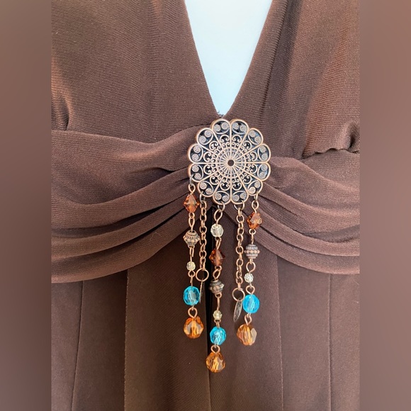 NWT Brown Boho Dress - Picture 4 of 9